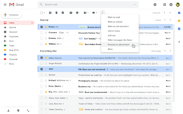Як можна прикріпити листи Gmail