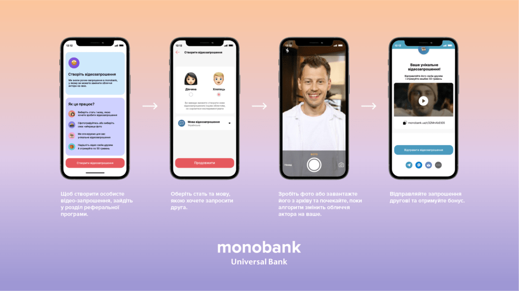 Monobank презентував оновлену реферальну програму із стартапом Reface